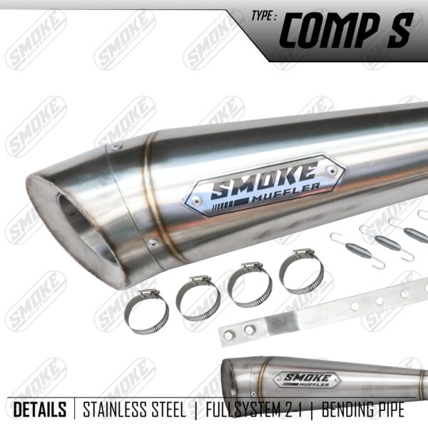 Knalpot Harley Davidson 2 in 1 Original Smoke Muffler