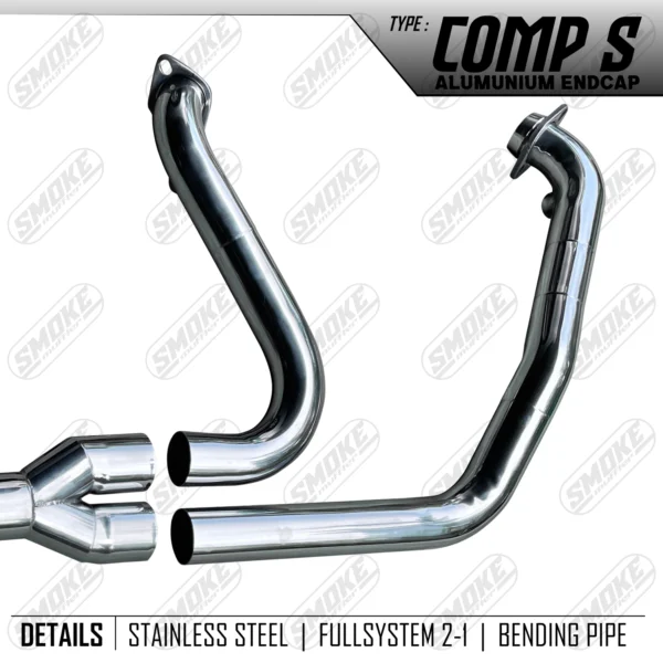 Smoke Muffler Comp S Almu Exhaust System For Harley Davidson