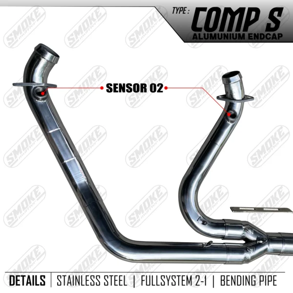 Smoke Muffler Comp S Almu Exhaust System For Harley Davidson