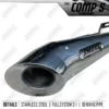 Smoke Muffler Comp s Chrome Exhaust System For harley Davidson