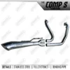 Smoke Muffler Comp s Chrome Exhaust System For harley Davidson