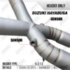 Smoke Muffler Header Suzuki Hayabusa