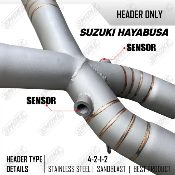 Smoke Muffler Header Suzuki Hayabusa