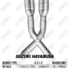 Smoke Muffler Header Suzuki Hayabusa