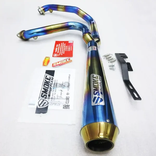 Monster Blue Gold Exhaust system fit For Harley Davidson Dyna, Sportster, Softail