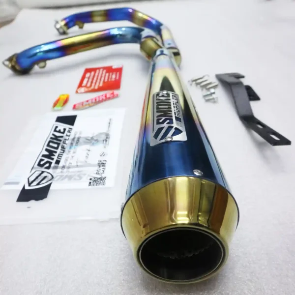 Monster Blue Gold Exhaust system fit For Harley Davidson Dyna, Sportster, Softail