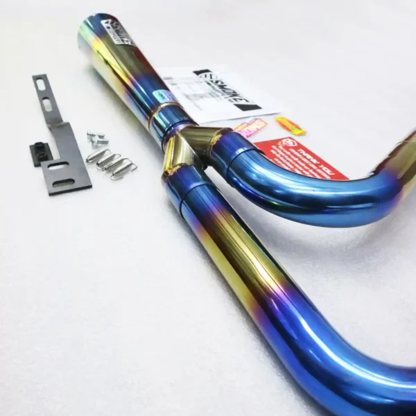 Monster Blue Gold Exhaust system fit For Harley Davidson Dyna, Sportster, Softail