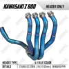 Header Kawasaki Z800 blue Smoke Muffler