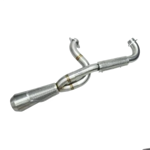 Smoke Muffler Mighty S Harley Davidson Custom Exhaust Pipes System 2 Into 1