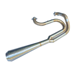 Smoke Muffler Mighty Dyna Harley Davidson Custom Exhaust Pipes System 2 Into 1