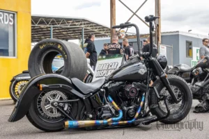 Harley Softail with knalpot Smoke Muffler
