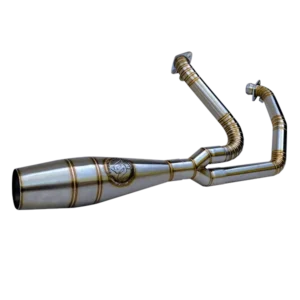 Smoke Muffler Bigshot Titan Harley Davidson Custom Exhaust System Pipes 2 Into 1
