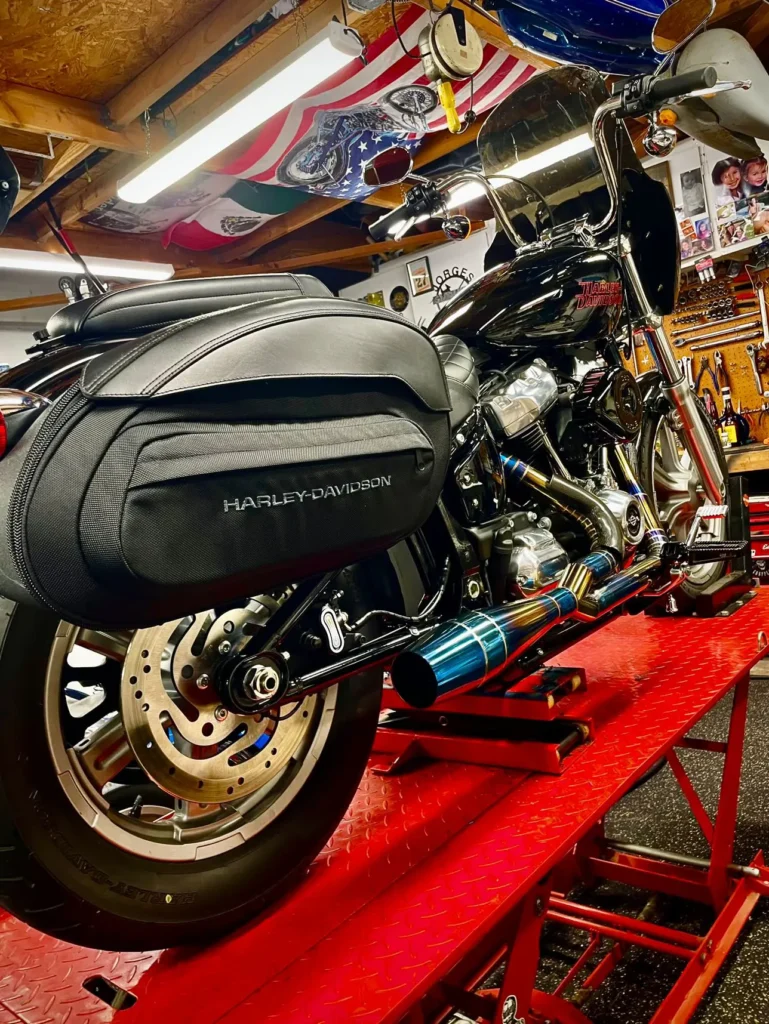 Harley-Davidson motorcycle with the best aftermarket exhaust from Smoke Muffler.