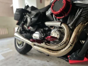 cleaned motorcycle exhaust