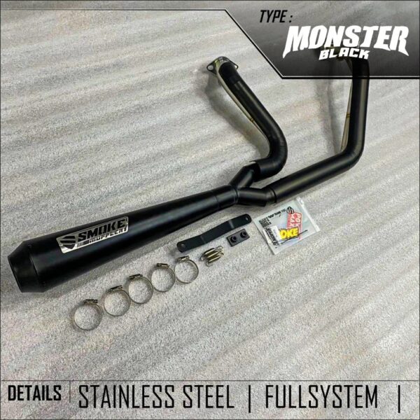 Knalpot Harley Davidson 2 in 1 Original Smoke Muffler