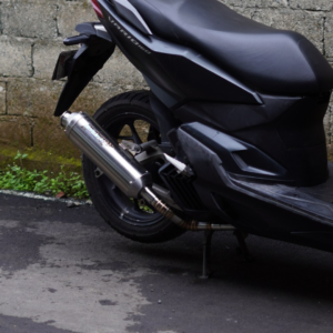 knalpot matic honda stylo 160 original smoke muffler