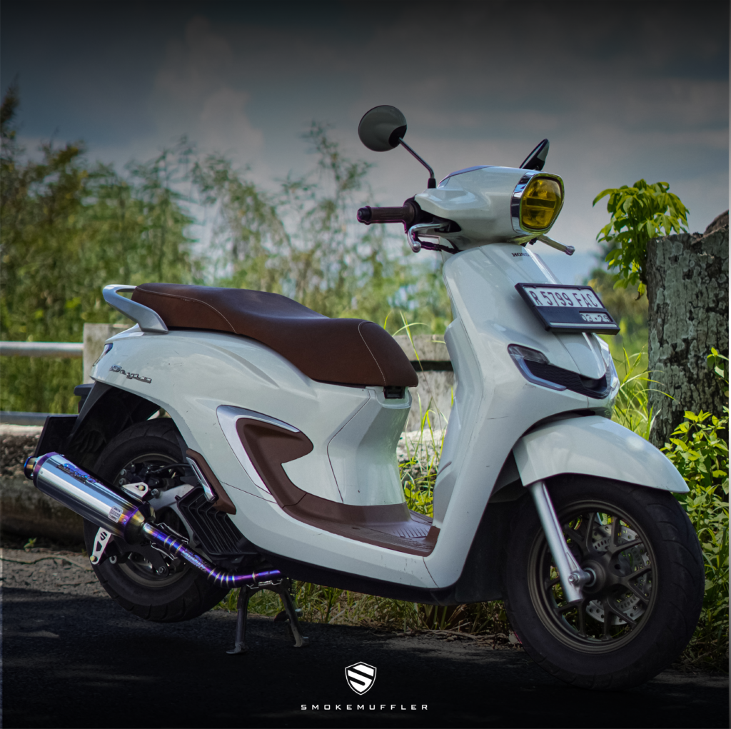 Knalpot Honda stylo 160 standar racing smoke muffler