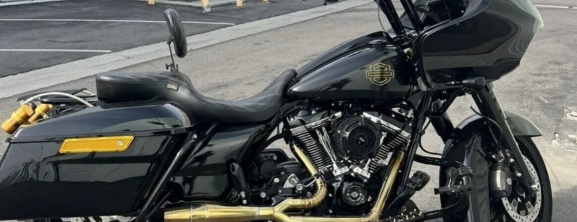 Exhaust Bigshot Gold Smoke Muffler for Harley Davidson Touring Motorcycle
