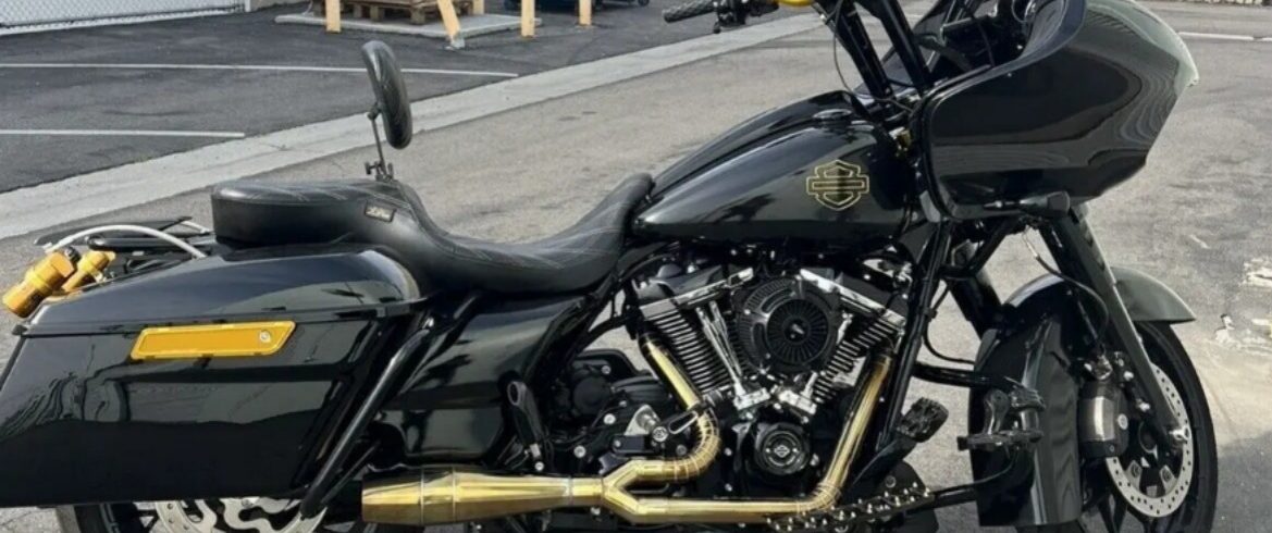Exhaust Bigshot Gold Smoke Muffler for Harley Davidson Touring Motorcycle